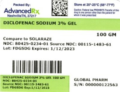 Label 1 (Diclofenac Sodium Gel 80425 0234 01)